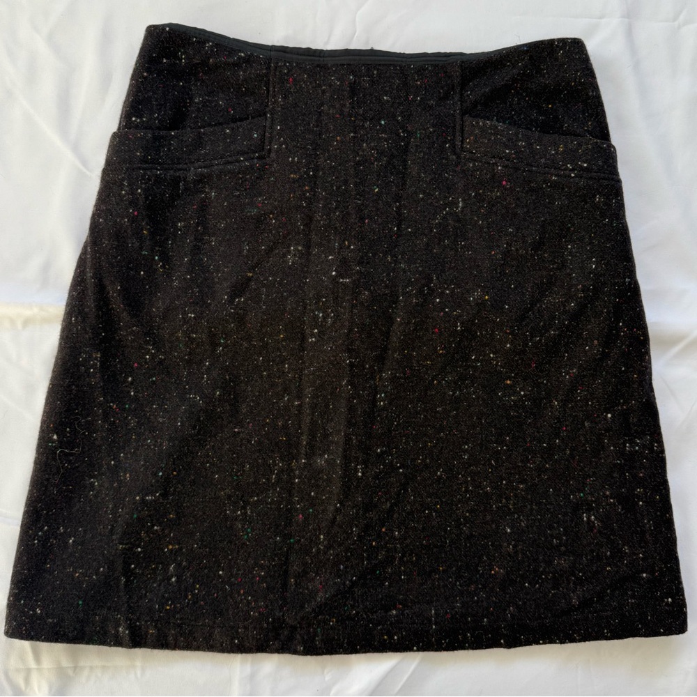 Theory Black Speckled Mini Skirt